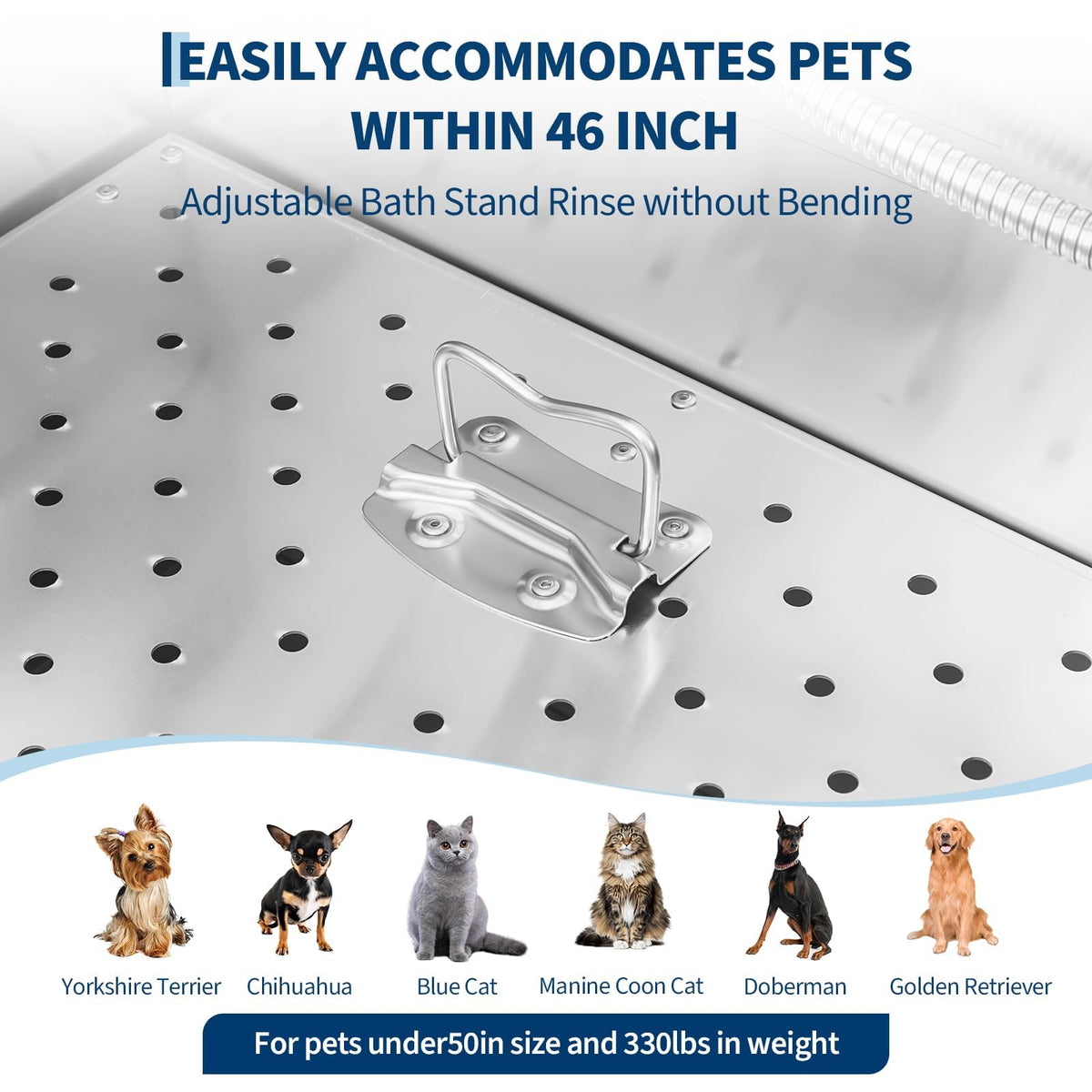 46 Inch Stainless Steel Dog Washing Station L758058