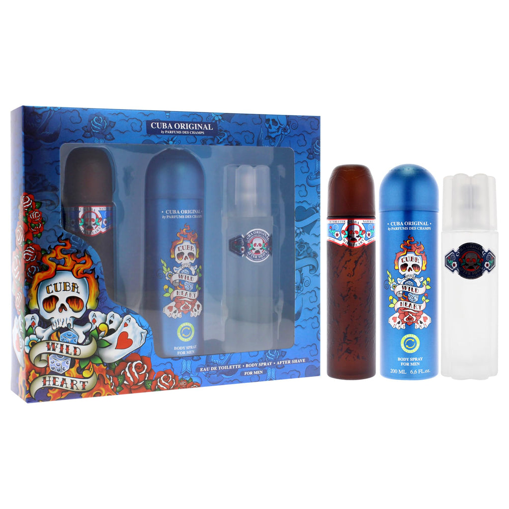 3 Pieces Eau de Toilette After Shave Body Spray Gift Set I9000