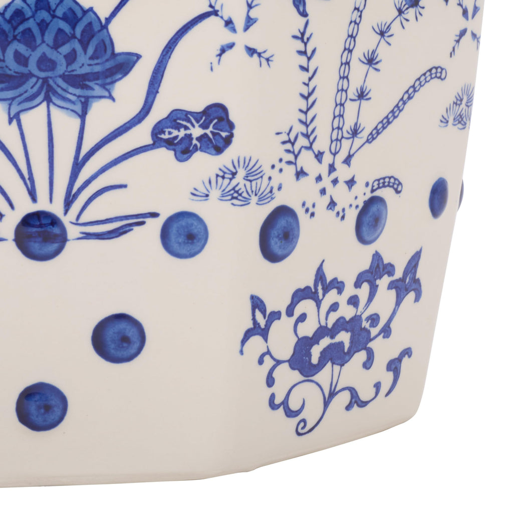 Blue Ceramic Garden Stool I971