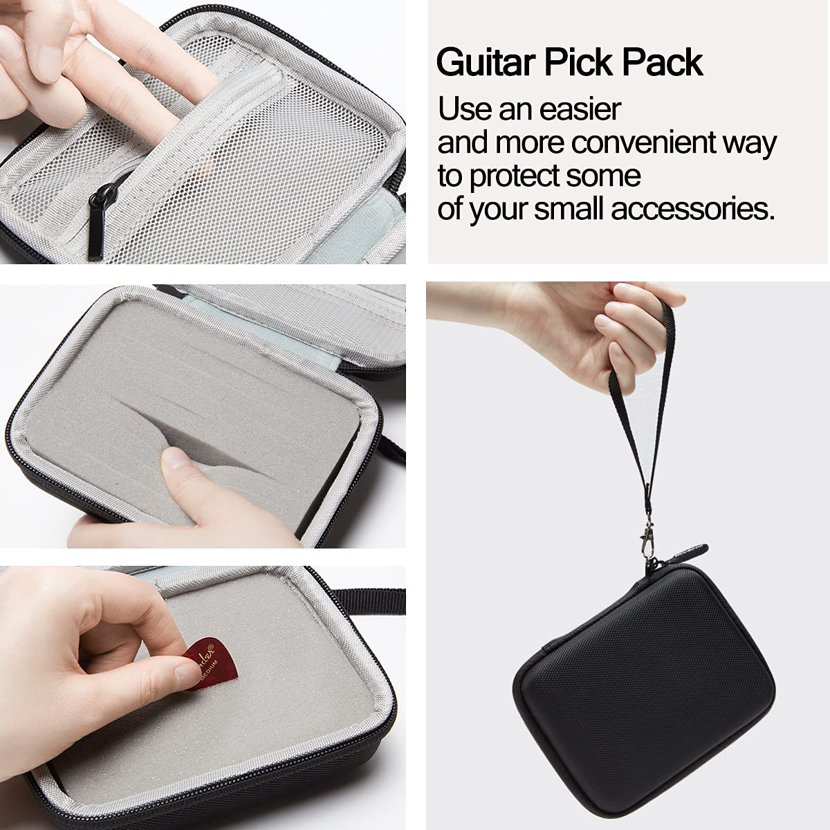Guitar Pick Holder Case Black G2840