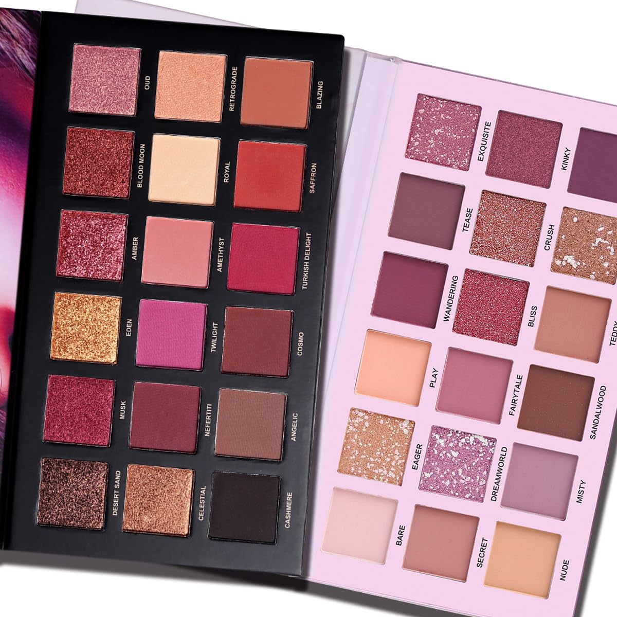 Nude Eyeshadow Palette Makeup Set, Matte Shimmer Glitter Pressed Pearl F54565
