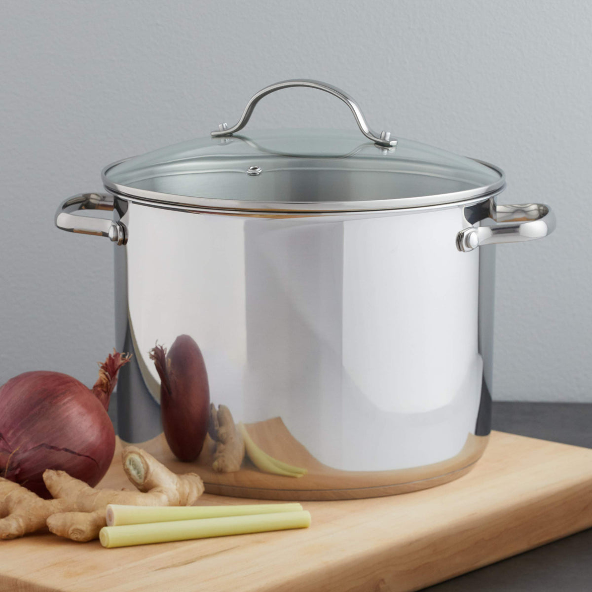 Stainless Steel 8 Quart Stock Pot with Glass Lid Z172616