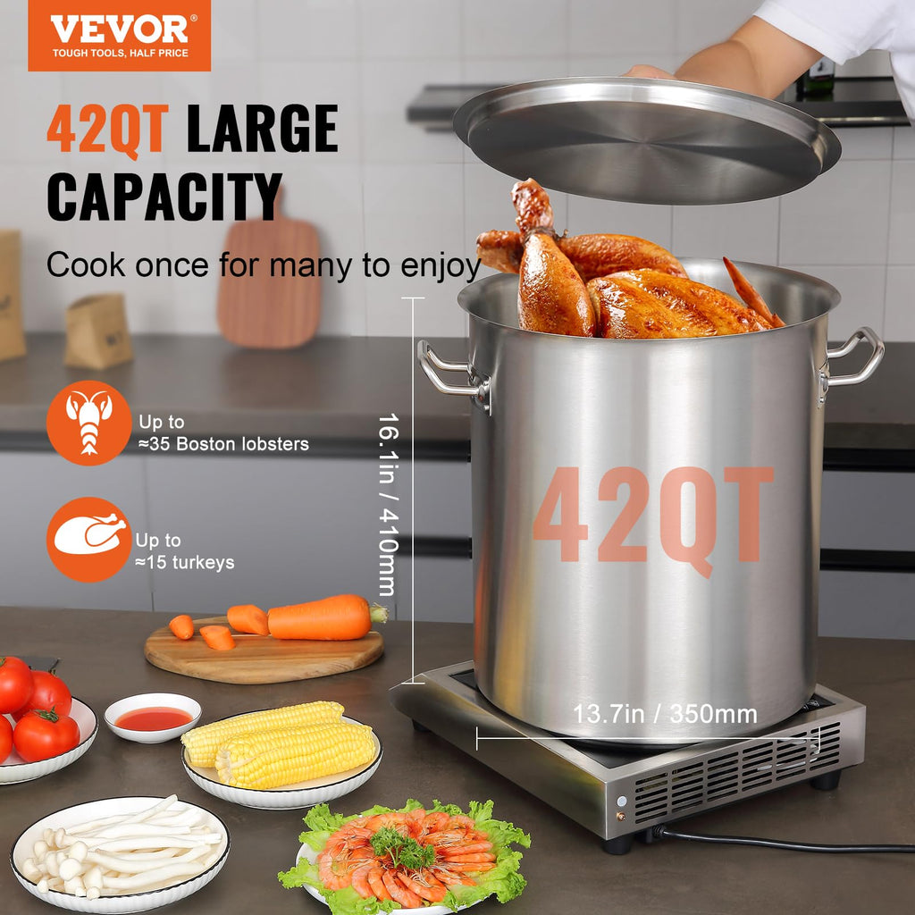 18/8 Stainless Steel 42QT Stockpot A76327