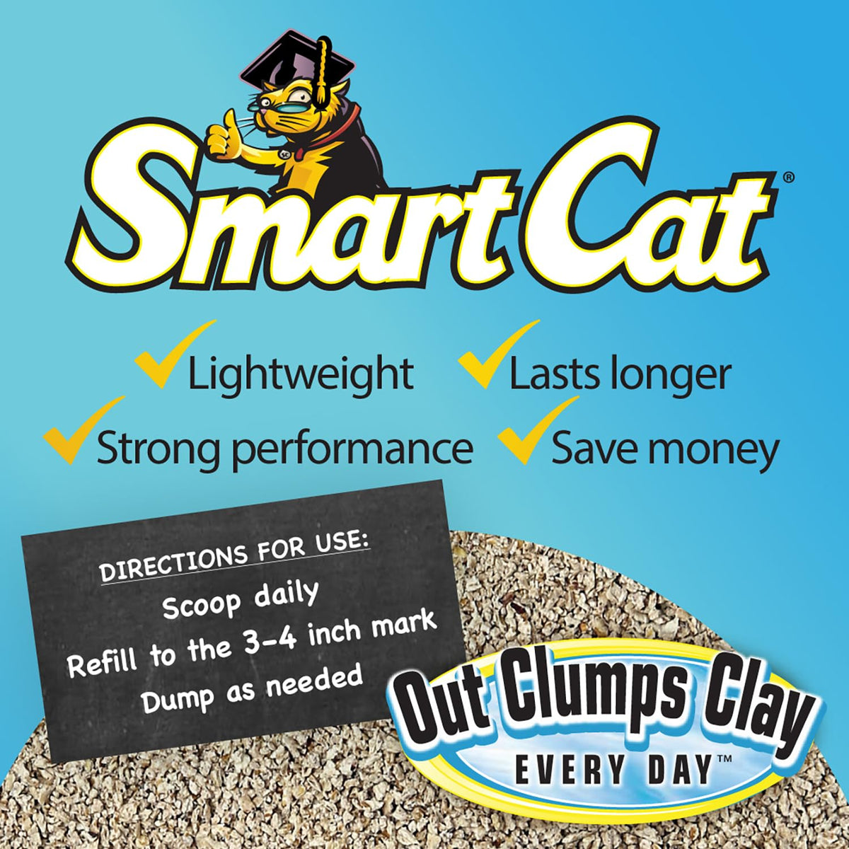 All Natural Clumping Cat Litter, 20 Pound, Unscented, Lightweight B91029