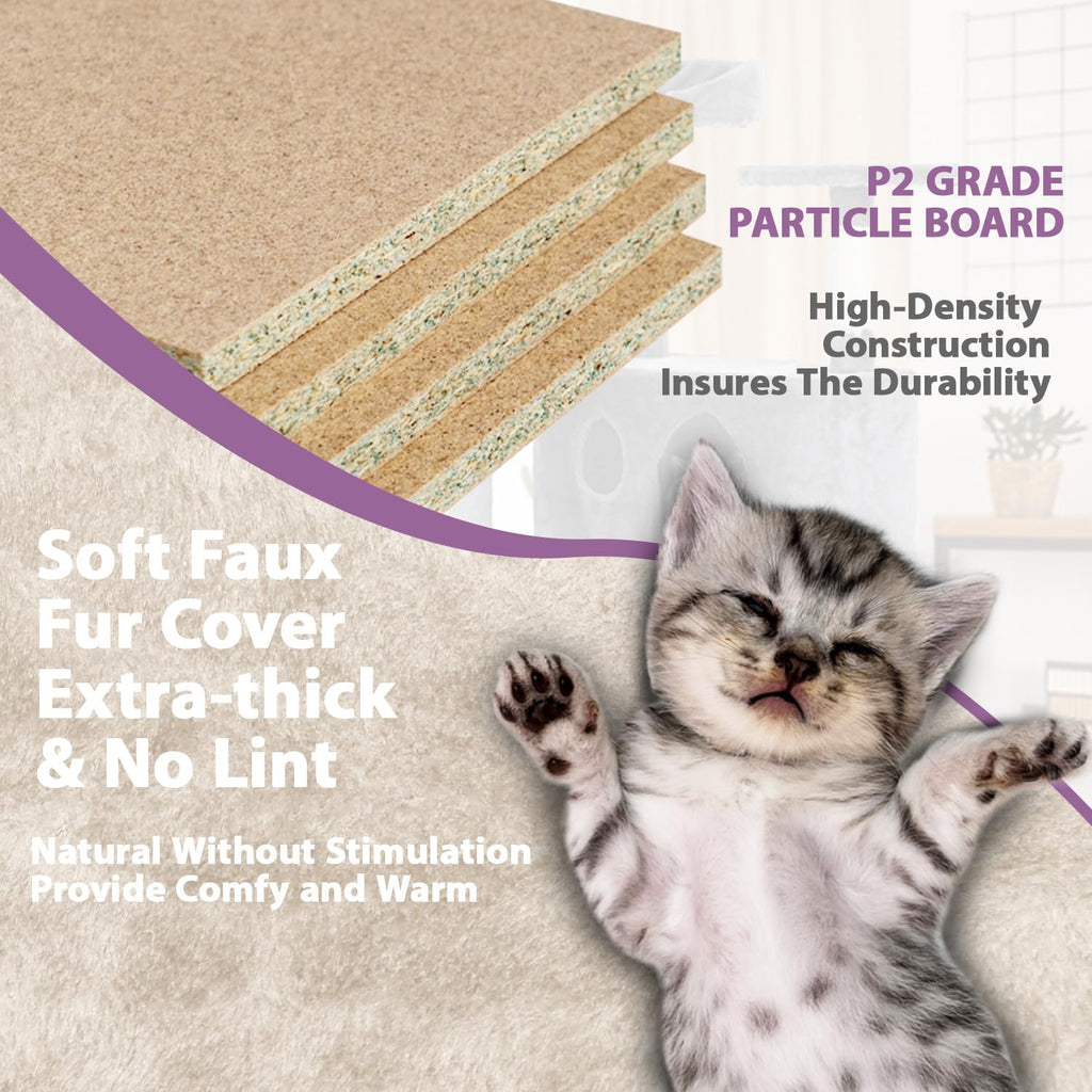 70 Inches Multi-Level Cat Tree with Scratching Posts J779439