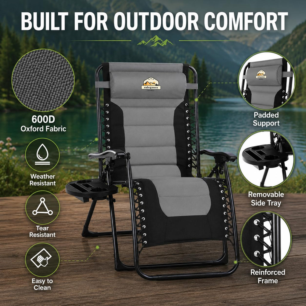 Oversized Zero Gravity Chair 400-lb Capacity Recliner N7443