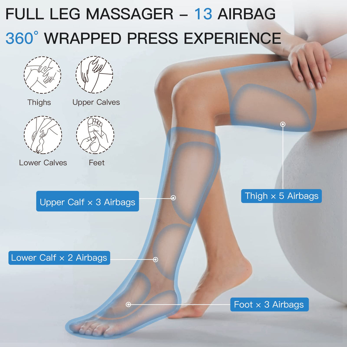 Leg Massager with Heat and Compression W5027