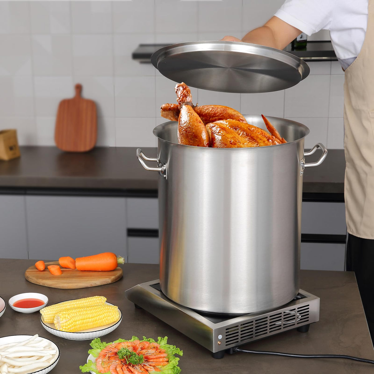 18/8 Stainless Steel 42QT Stockpot A76327