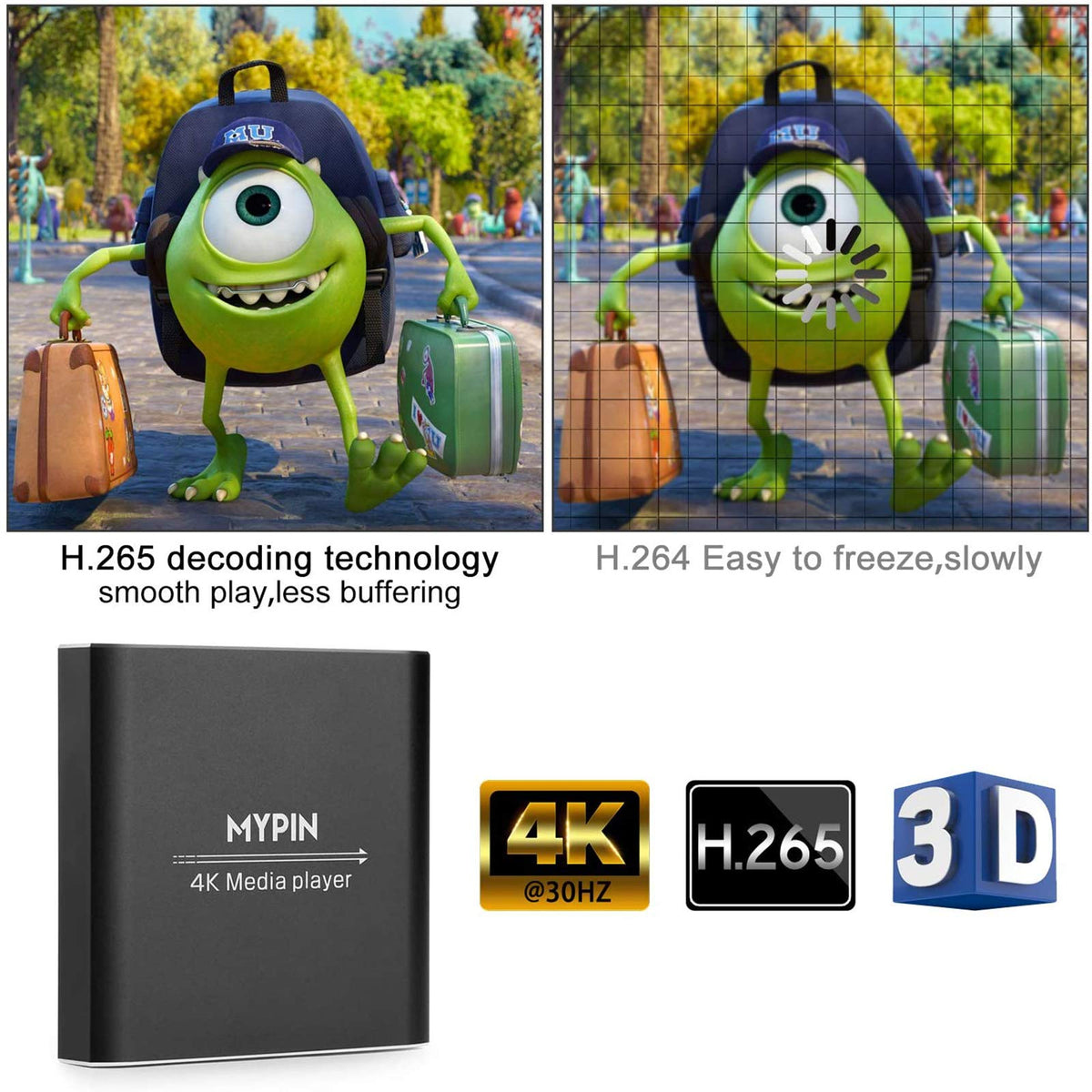 4K Media Player with Remote Control R6228