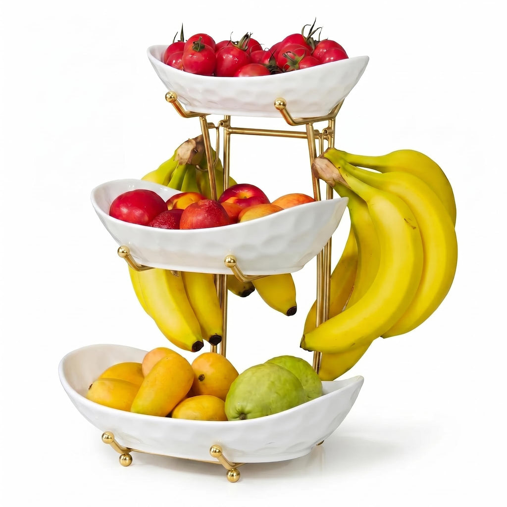 3 Tier Ceramic Fruit Bowl Stand T51651