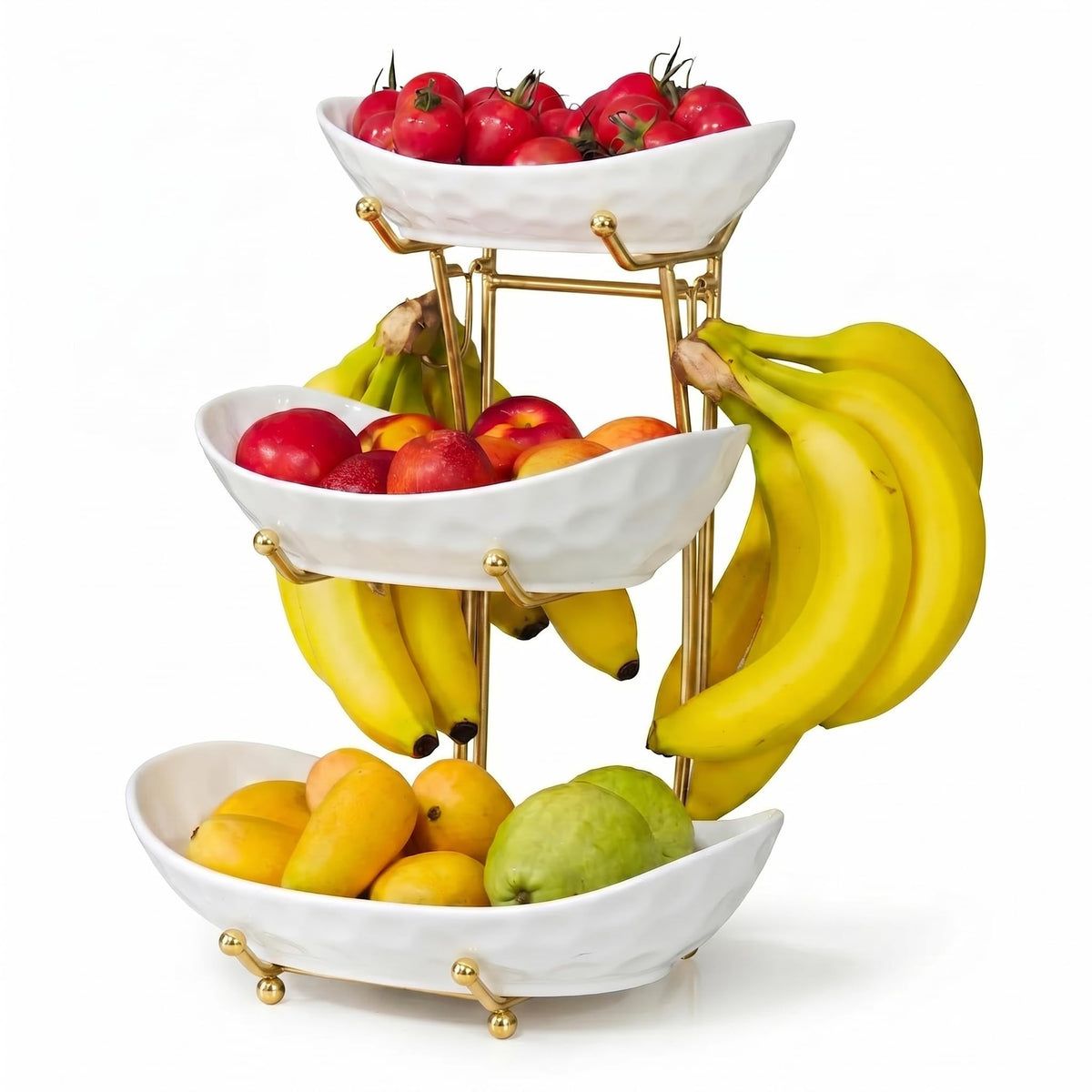 3 Tier Ceramic Fruit Bowl Stand T51651
