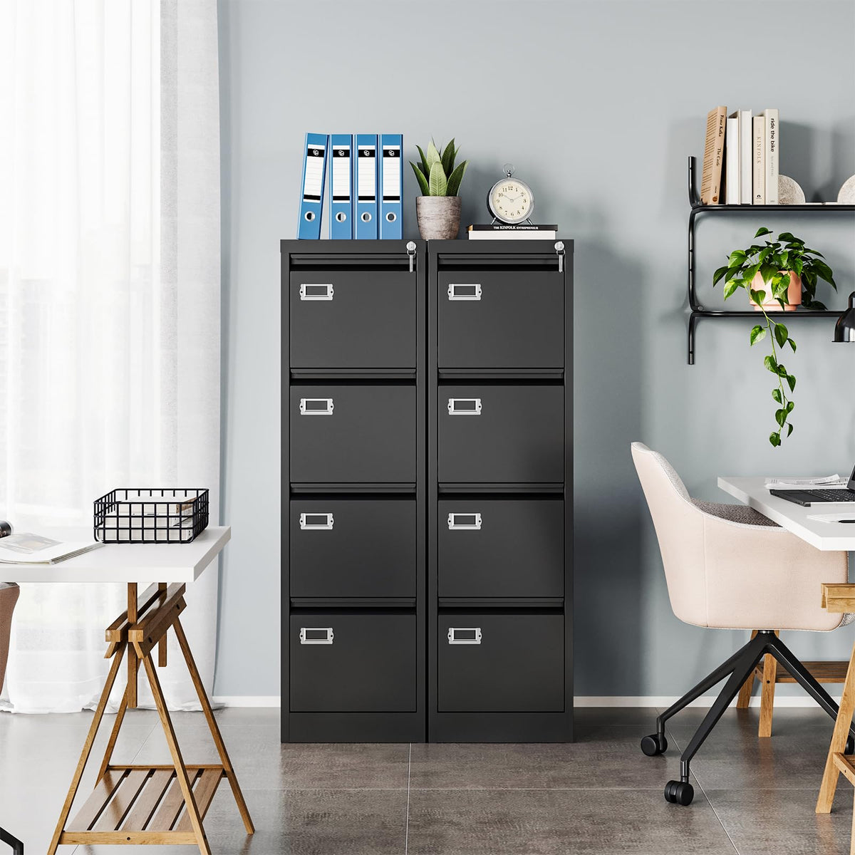 4 Drawer Metal File Cabinet with Lock M369