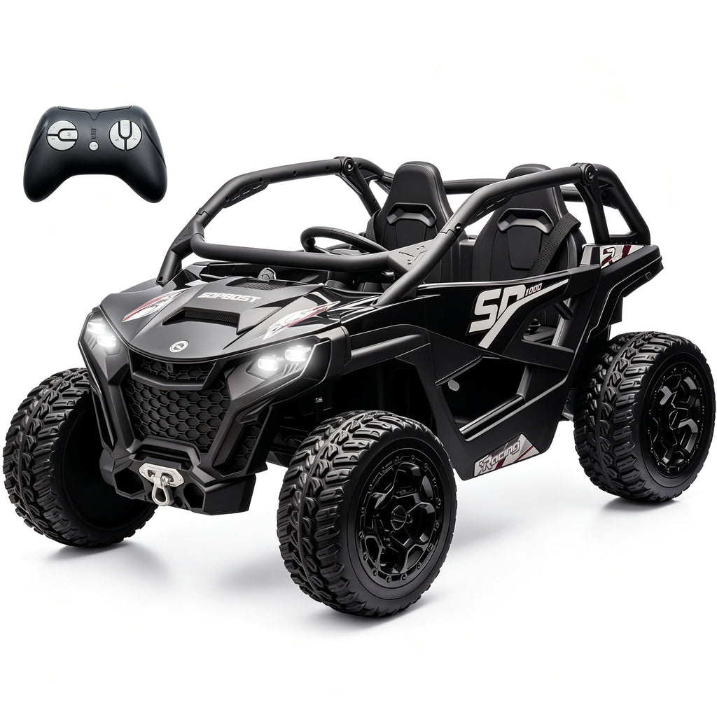 Black 2-Seater 4WD Ride On Car S4337