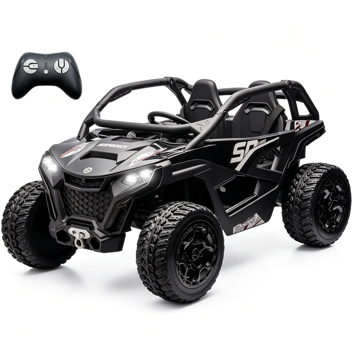 Black 2-Seater 4WD Ride On Car S4337