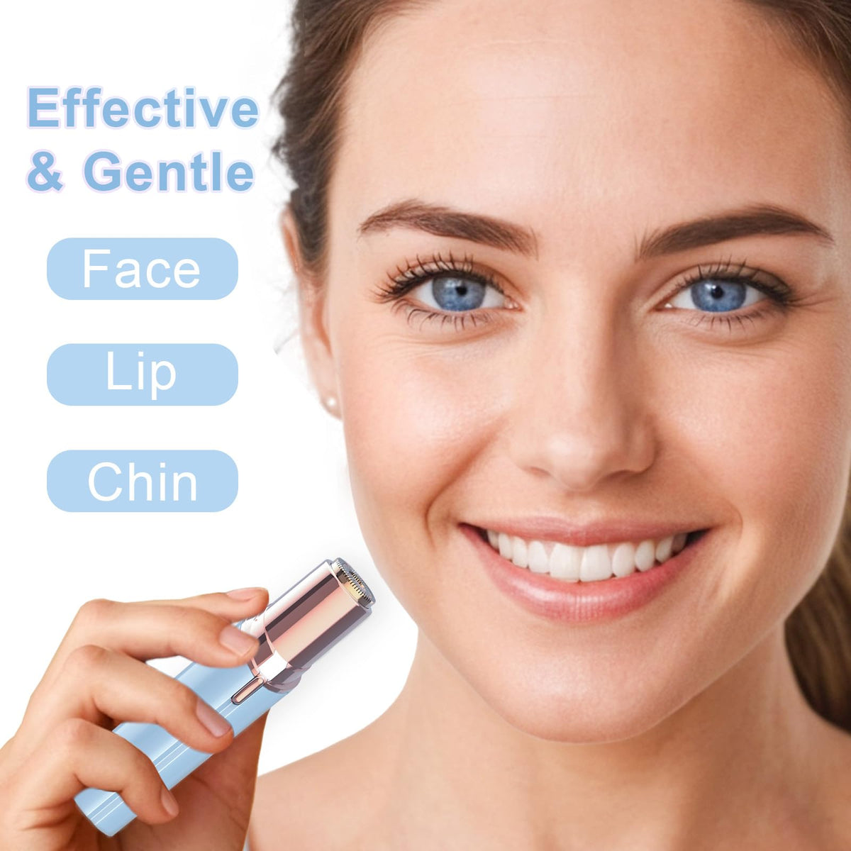 Facial Hair Removal USB Rechargeable 3 Replacement Heads W335
