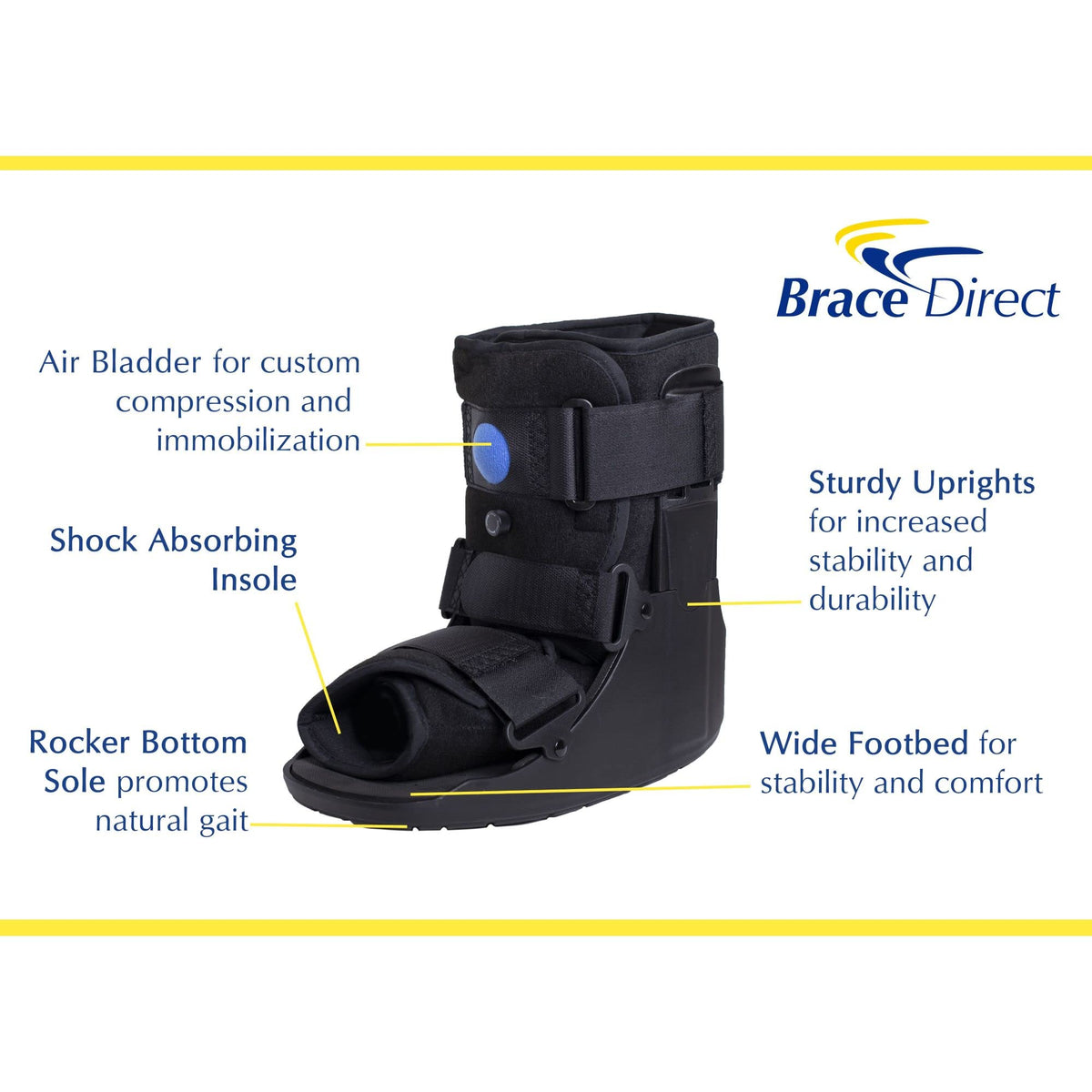 Short Air Walker Boot + Ankle & Foot Ice Wrap Z28383