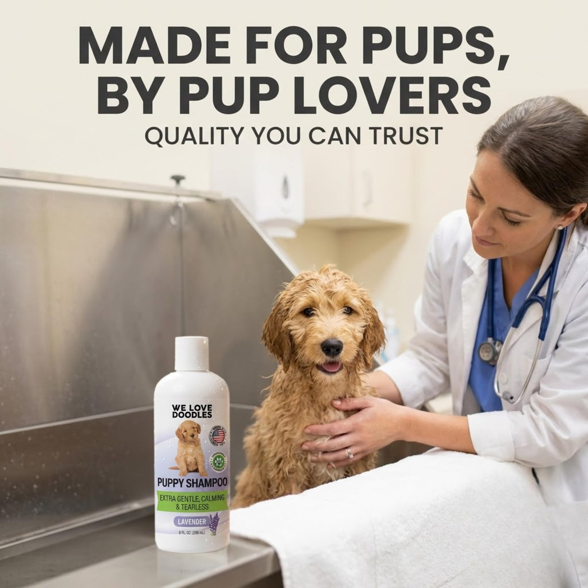 Tearless Hypoallergenic Puppy Shampoo & Conditioner 8 oz J213
