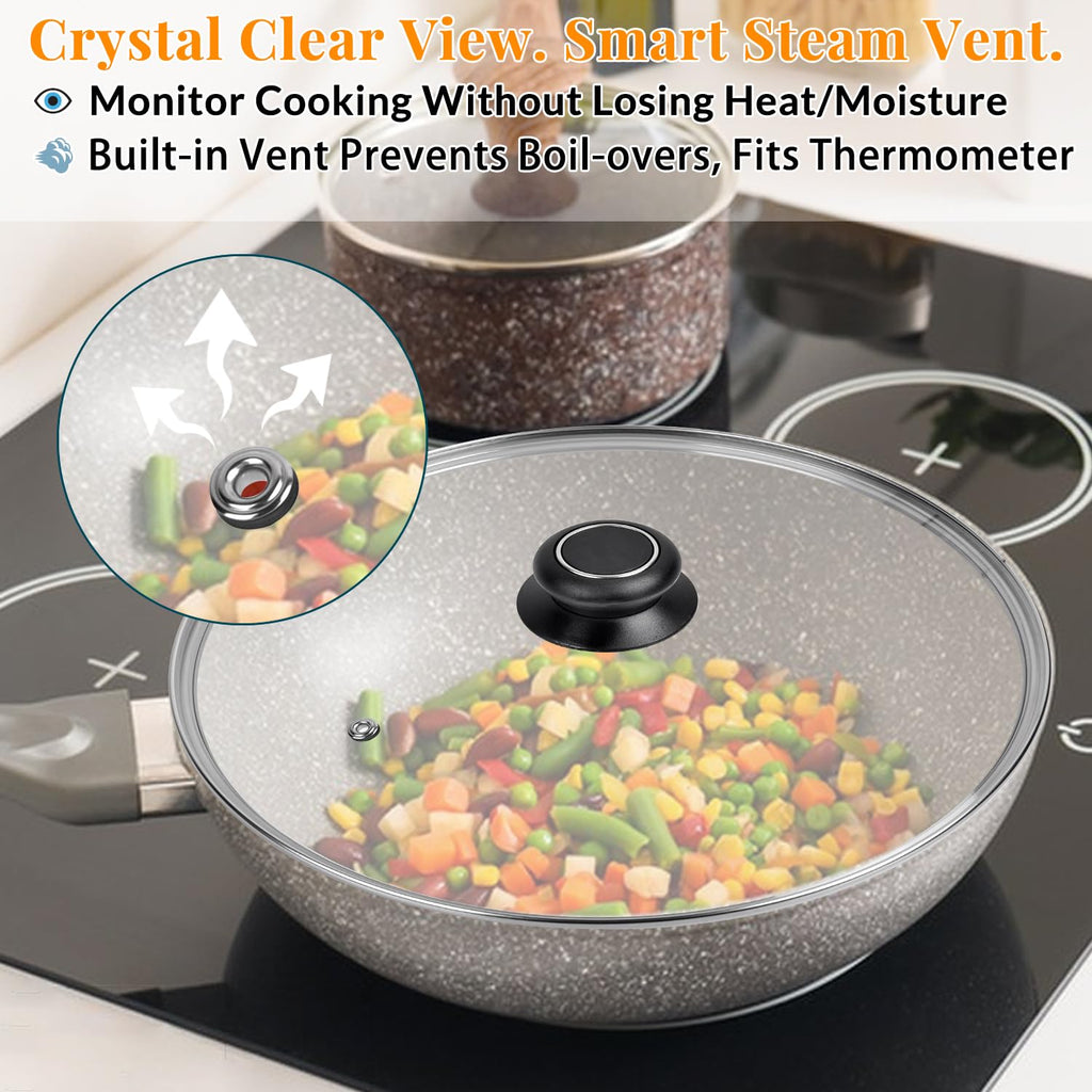 12 Inch Tempered Glass Lid for Frying Pan & Skillet T3168