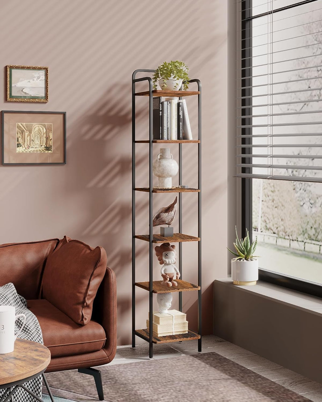 Narrow Industrial Bookcase I938920