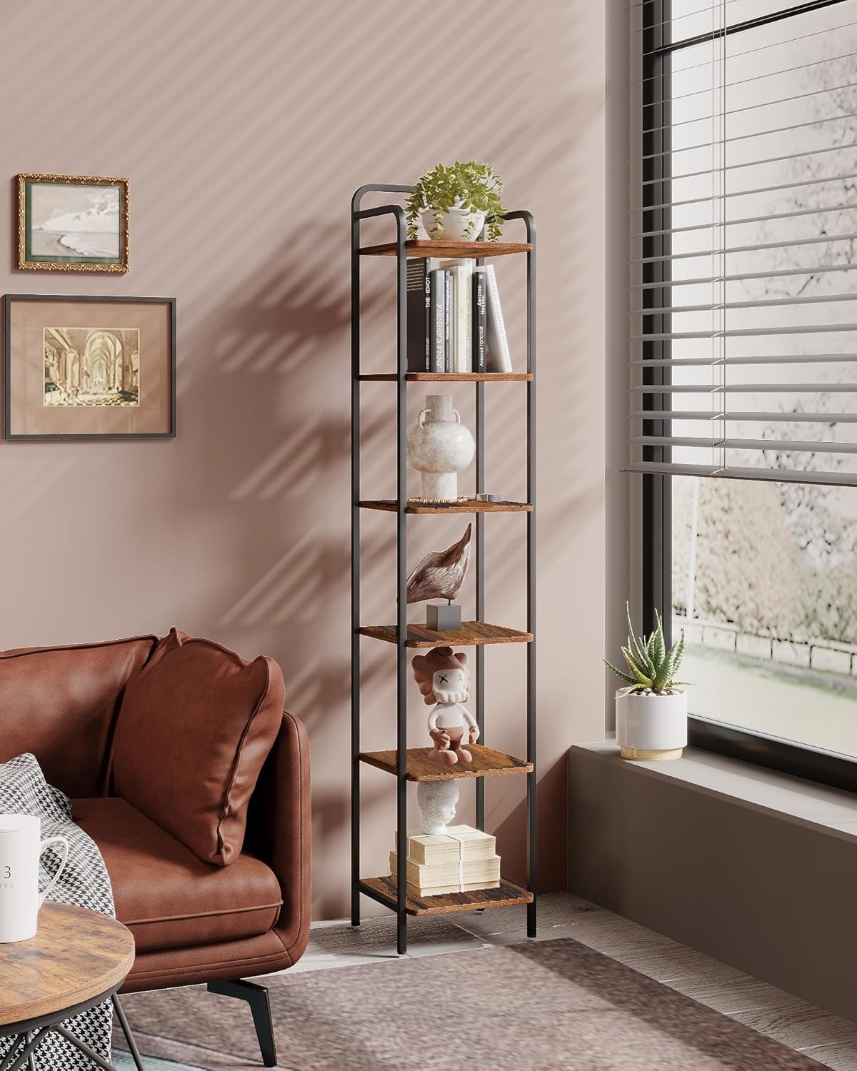 Narrow Industrial Bookcase I938920