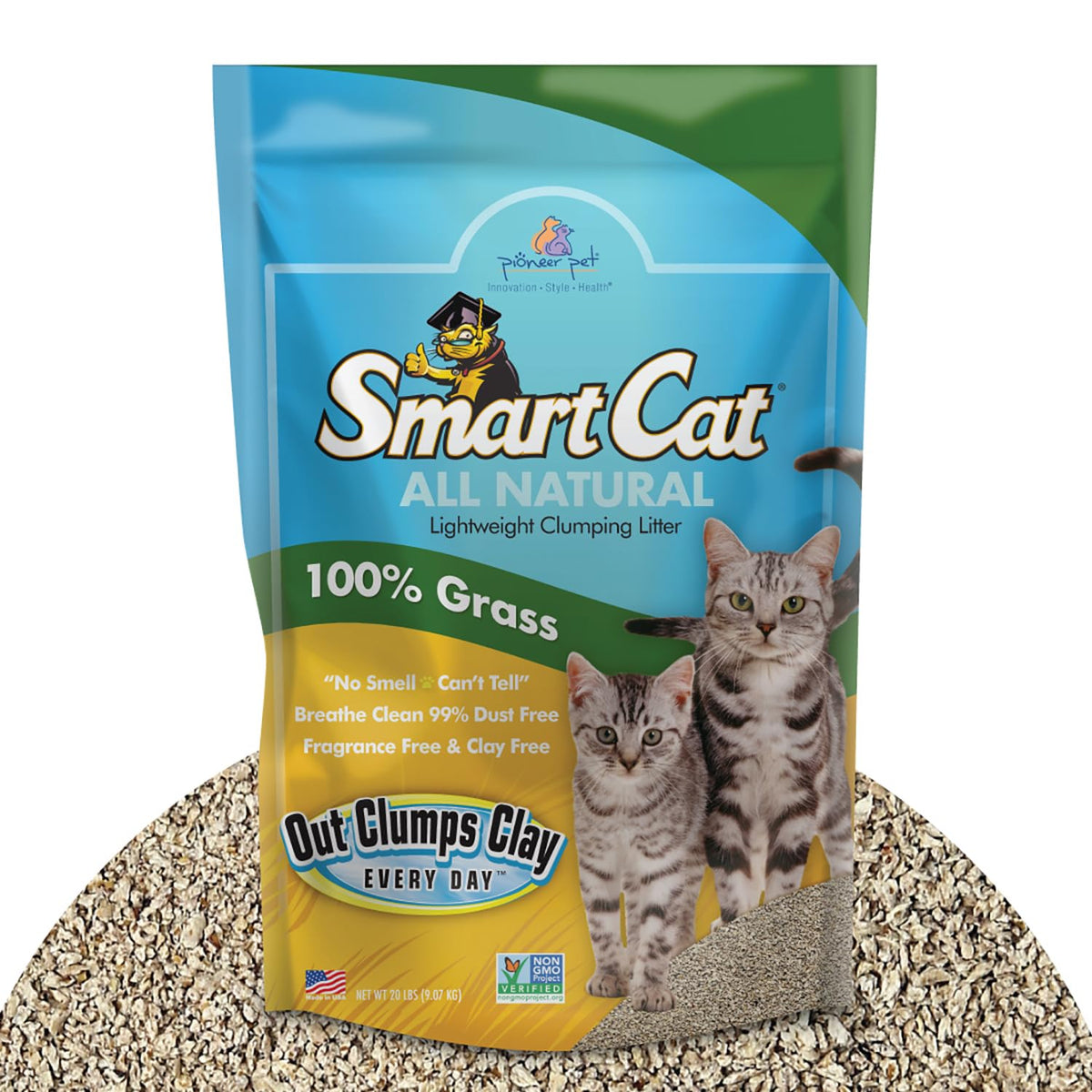 All Natural Clumping Cat Litter, 20 Pound, Unscented, Lightweight B91029