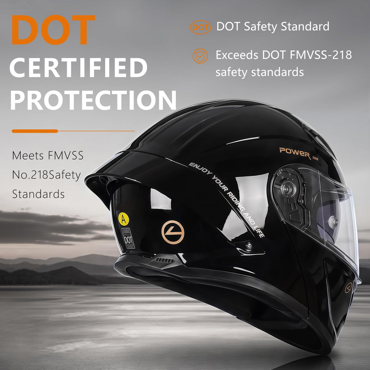 Motorcycle Helmet Bluetooth DOT Approved O728920