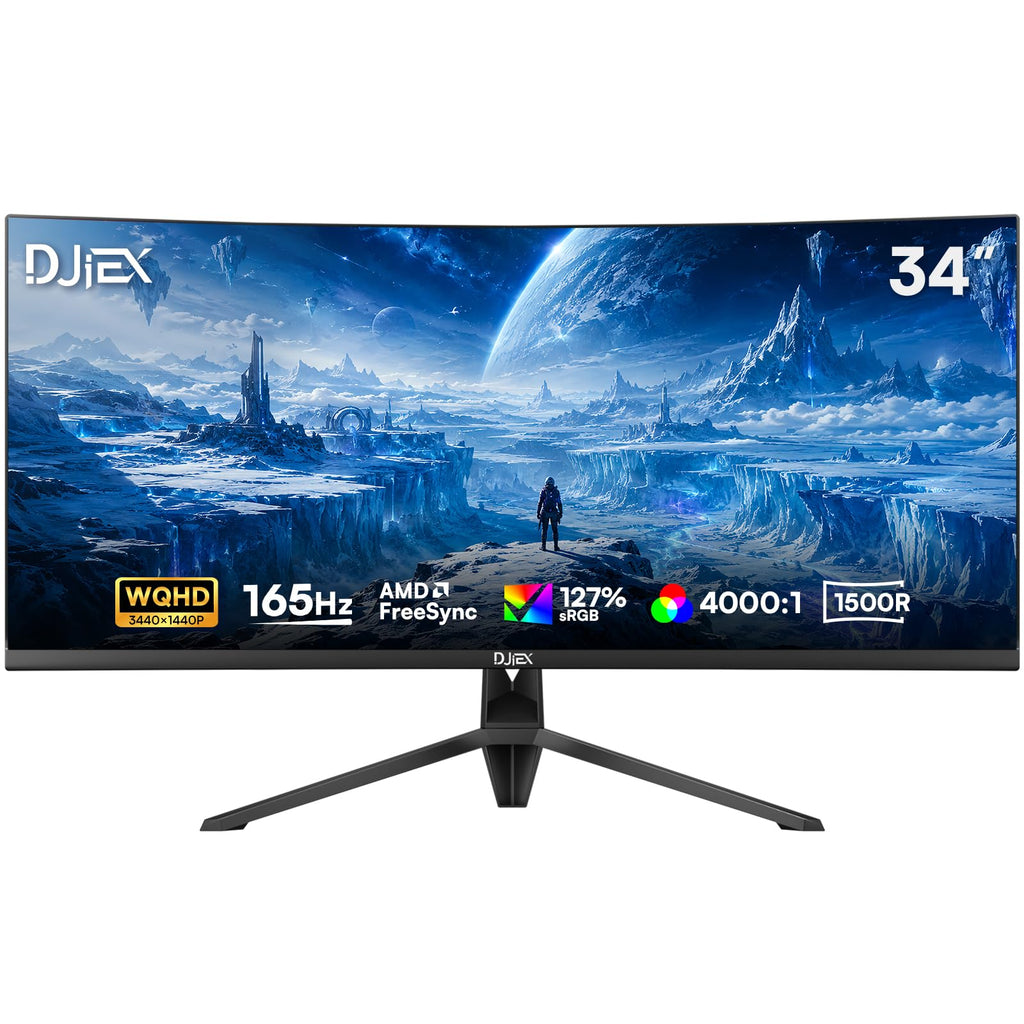 34 Inch Ultrawide Curved Gaming Monitor WQHD 165Hz 1500R R2834