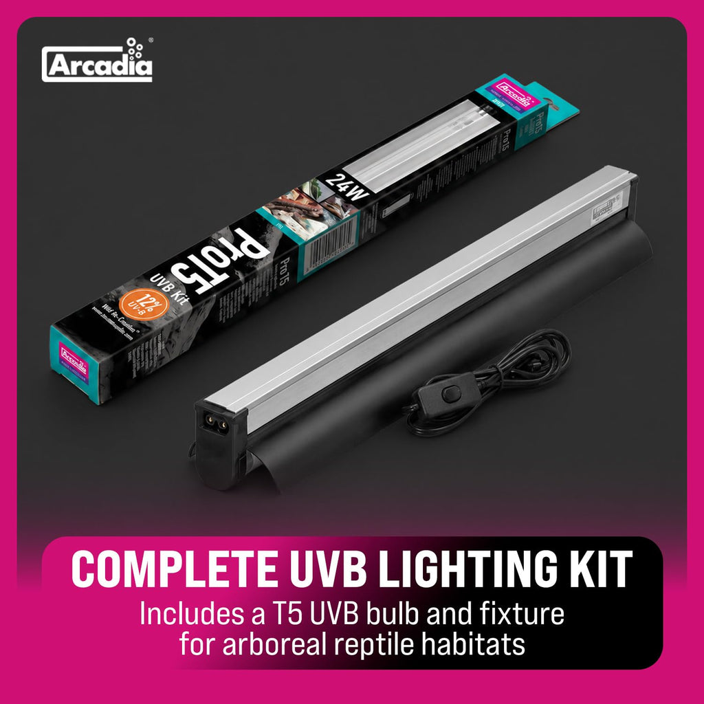 22.5" 24 Watts 12% UVB Desert Reptile Light Fixture Kit V524260
