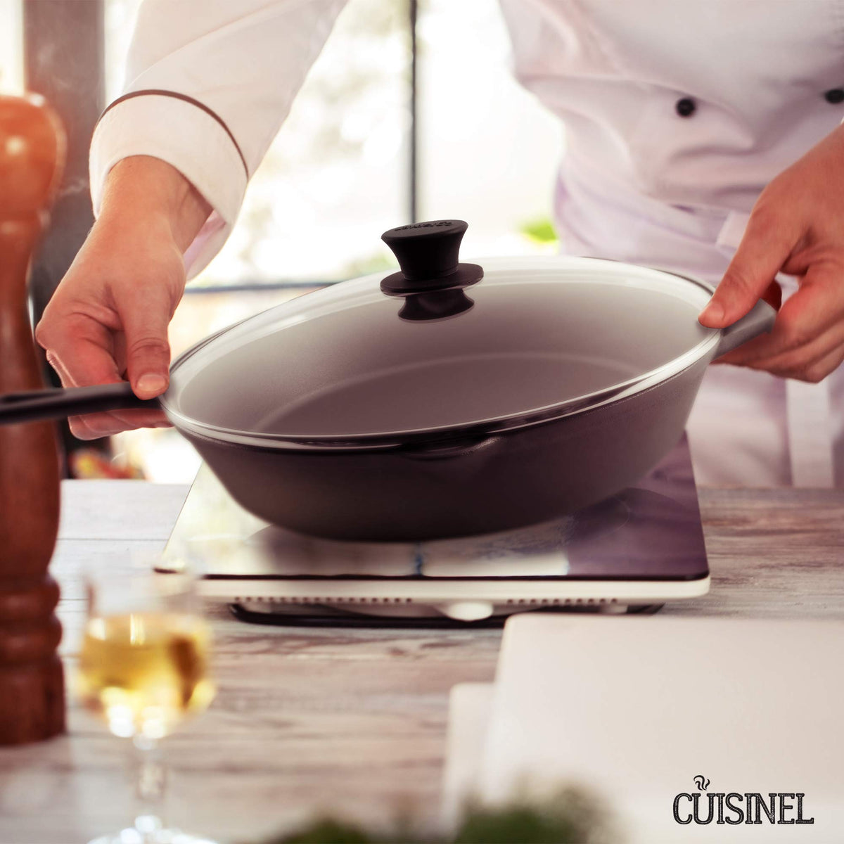12 inch Tempered Glass Lid Oven Safe W282