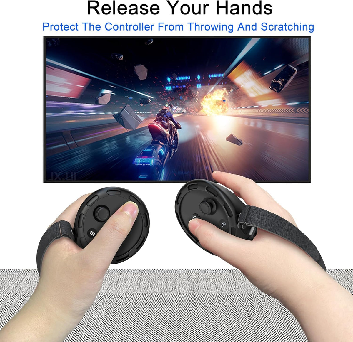 Controller Grips with Battery Opening Covers Black D639674