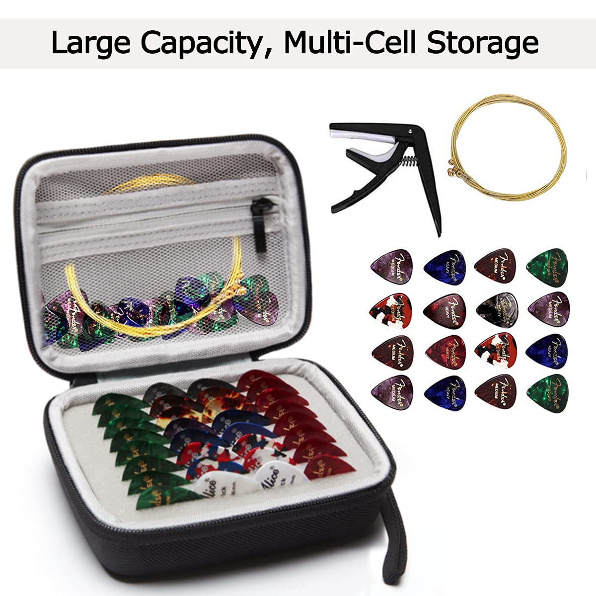 Guitar Pick Holder Case Black G2840