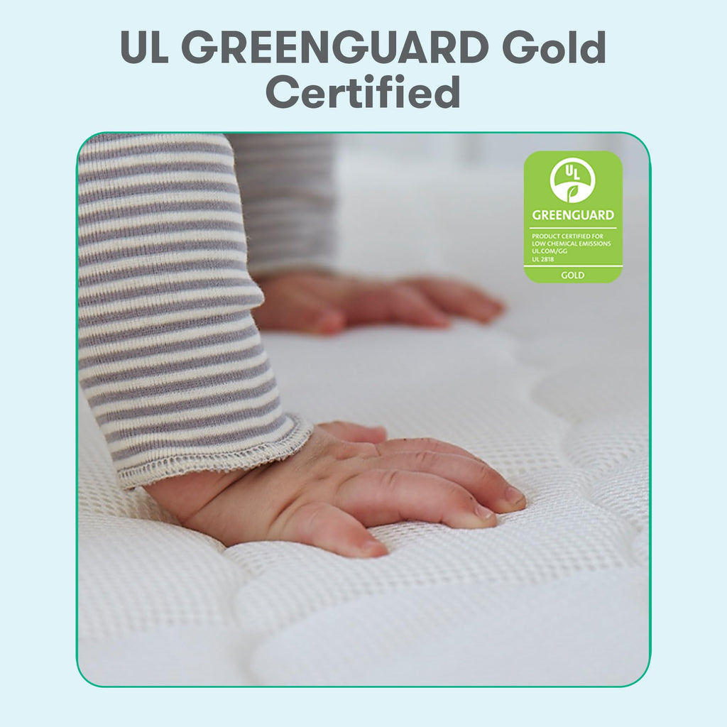Grey Breathable Washable Crib Mattress & Toddler Bed J811465