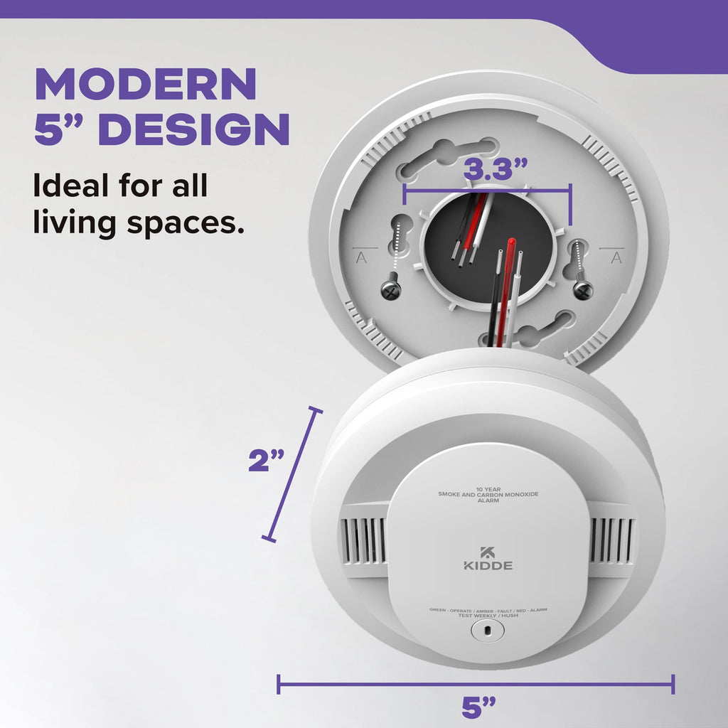 Smoke & CO Detector, Hardwired & 10-Year Battery, 3 Pack Q370