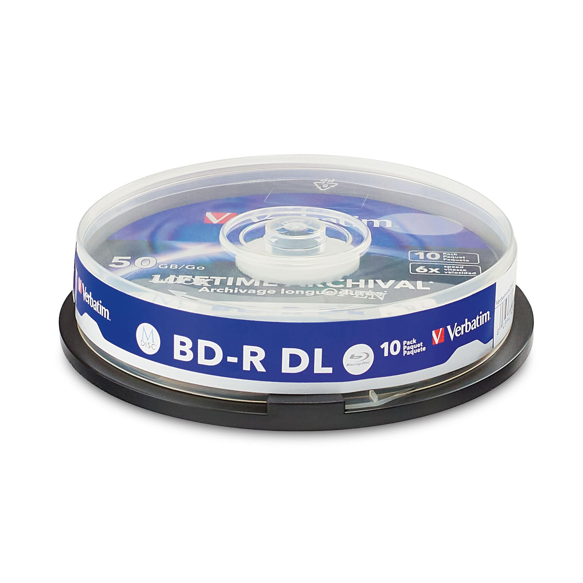 M DISC BD-R DL 50GB Inkjet Printable Discs, 10 Pack F248146