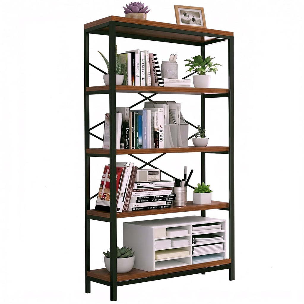 5 Tier Heavy Duty Freestanding Bookcase O492047
