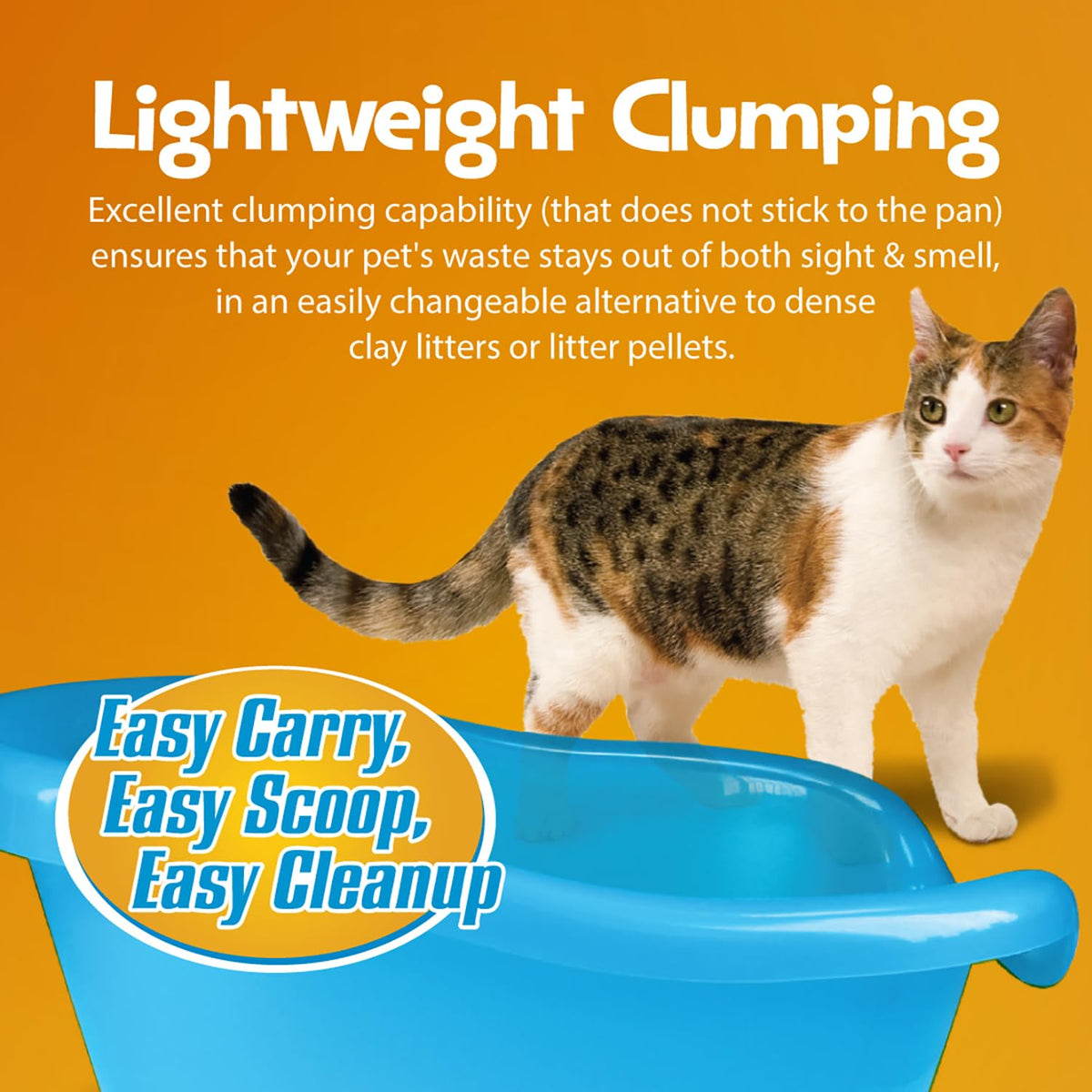 All Natural Clumping Cat Litter, 20 Pound, Unscented, Lightweight B91029