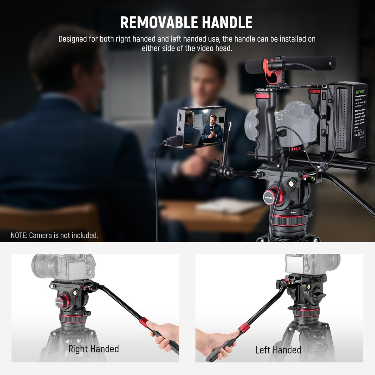 Carbon Fiber Video Camera Tripod with Fluid Head G633254
