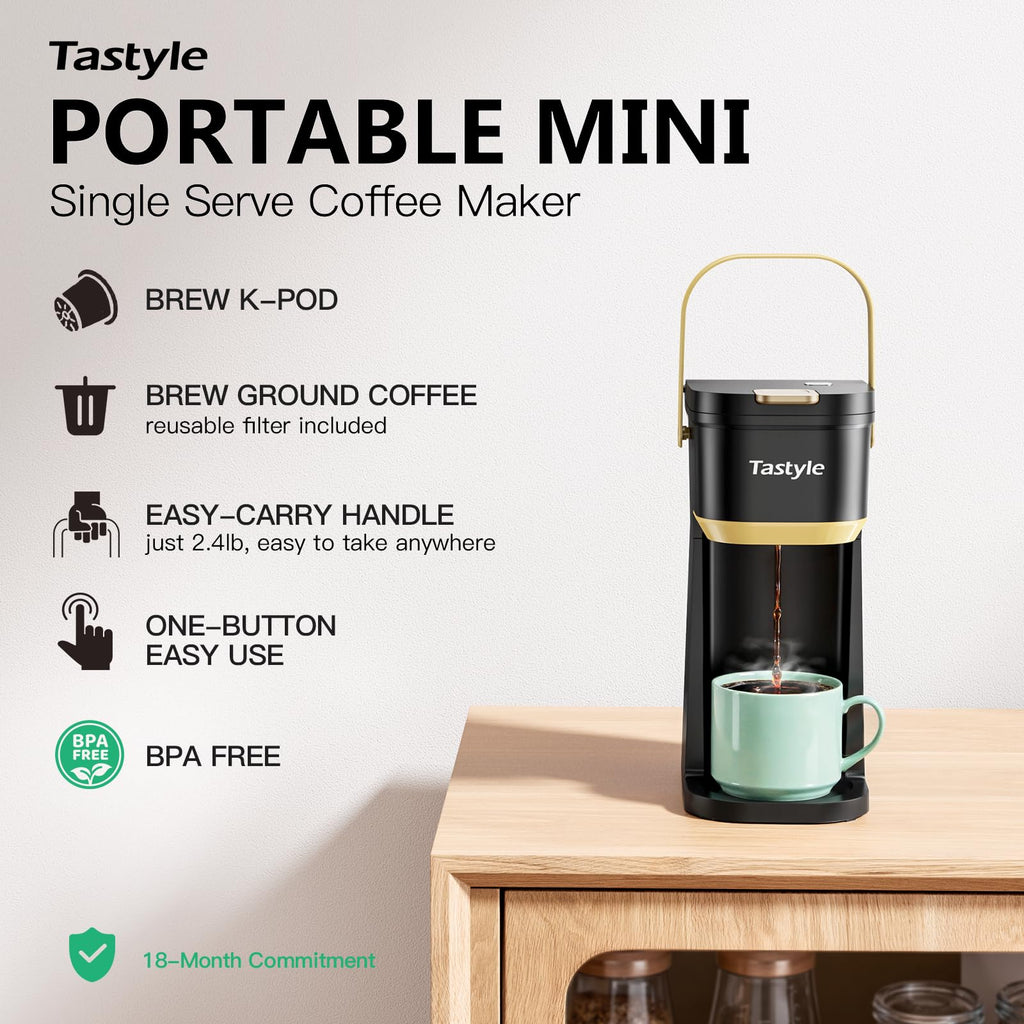 Mini Single Serve Coffee Maker with 30 Descaler Tablets G708394