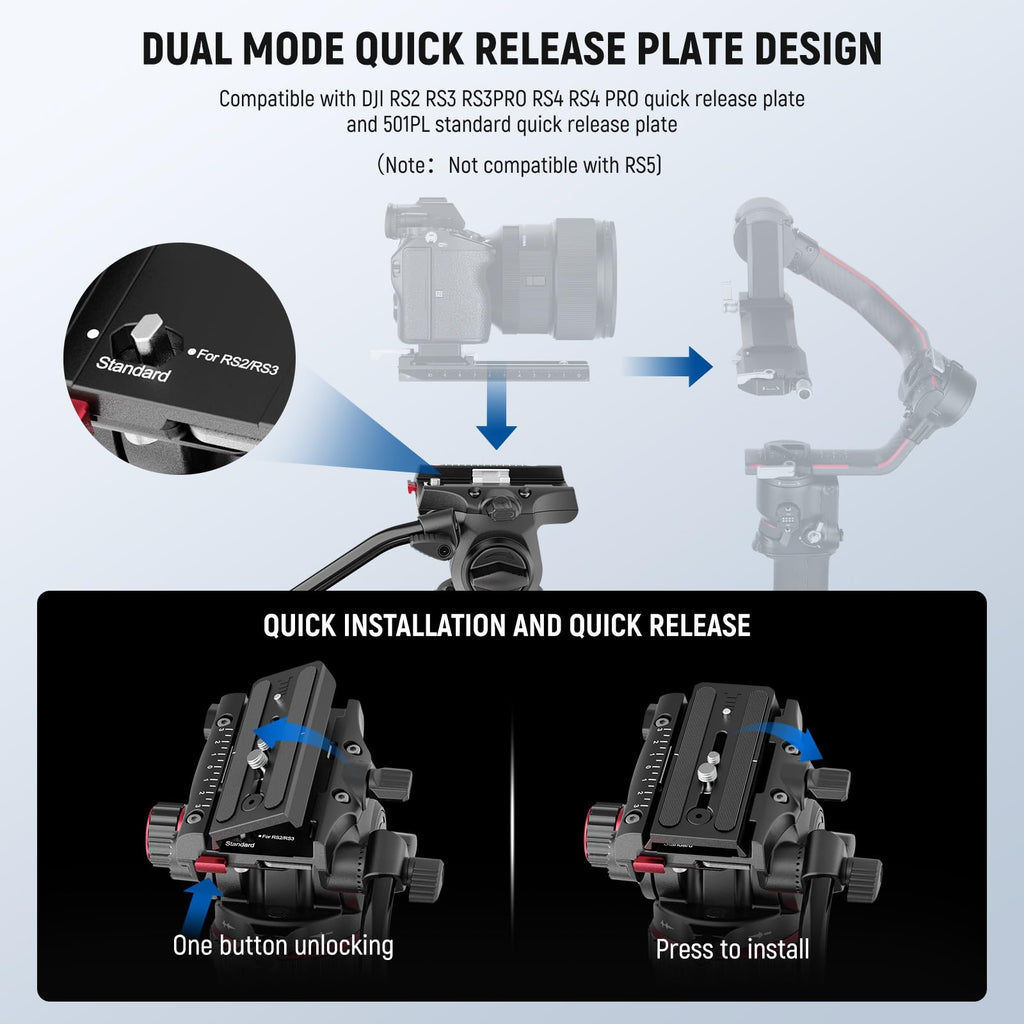 Carbon Fiber Video Camera Tripod with Fluid Head G633254