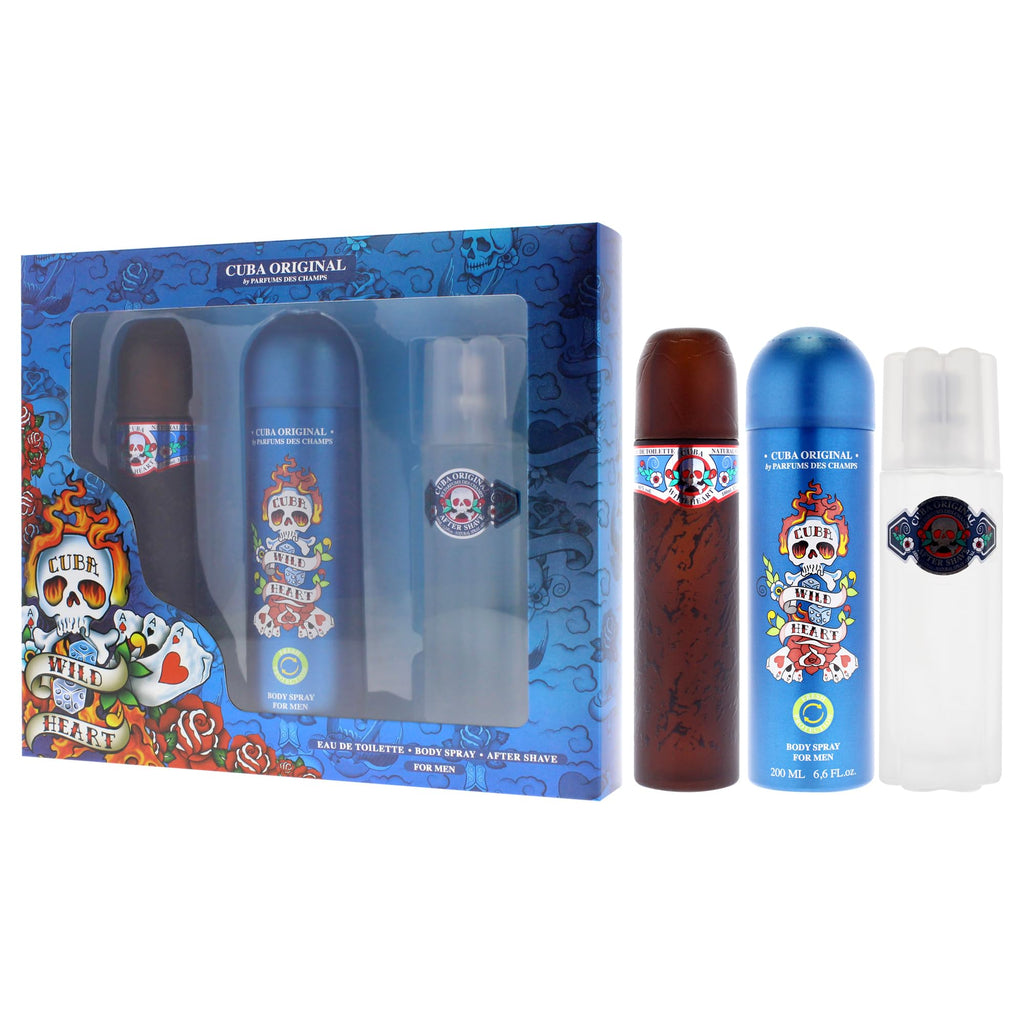 3 Pieces Eau de Toilette After Shave Body Spray Gift Set I9000