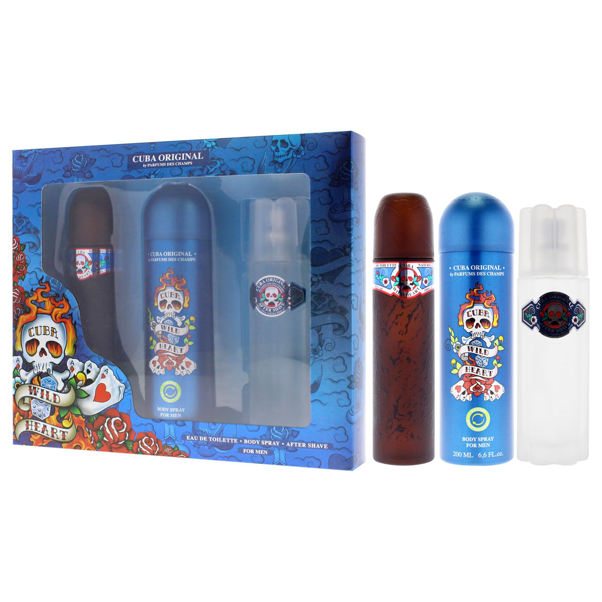3 Pieces Eau de Toilette After Shave Body Spray Gift Set I9000