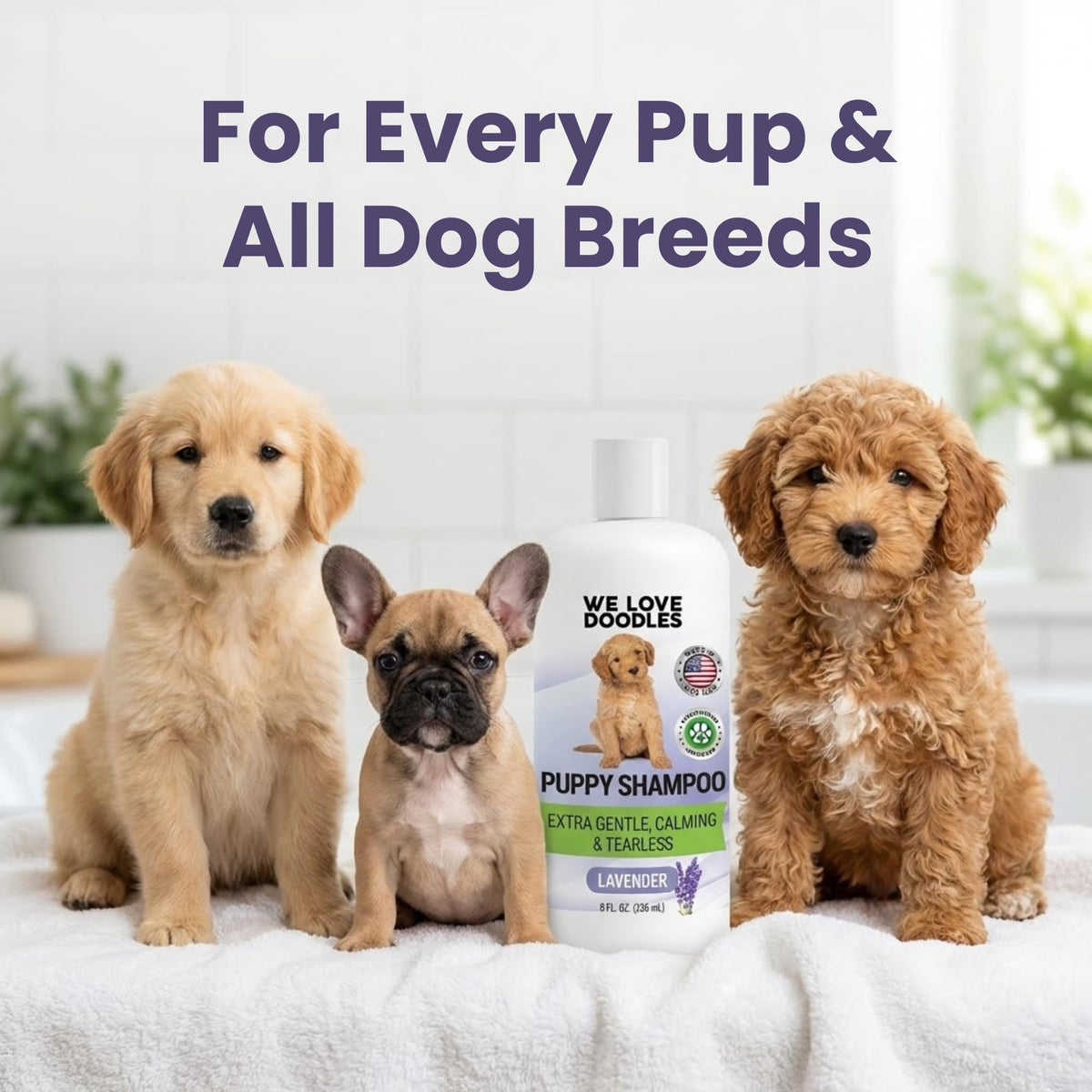 Tearless Hypoallergenic Puppy Shampoo & Conditioner 8 oz J213