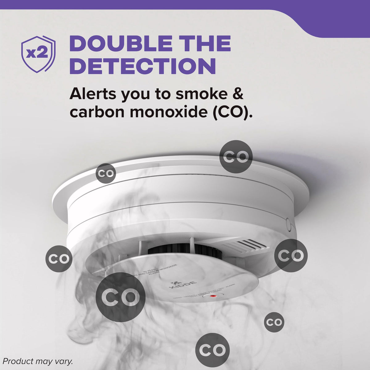 Smoke & CO Detector, Hardwired & 10-Year Battery, 3 Pack Q370