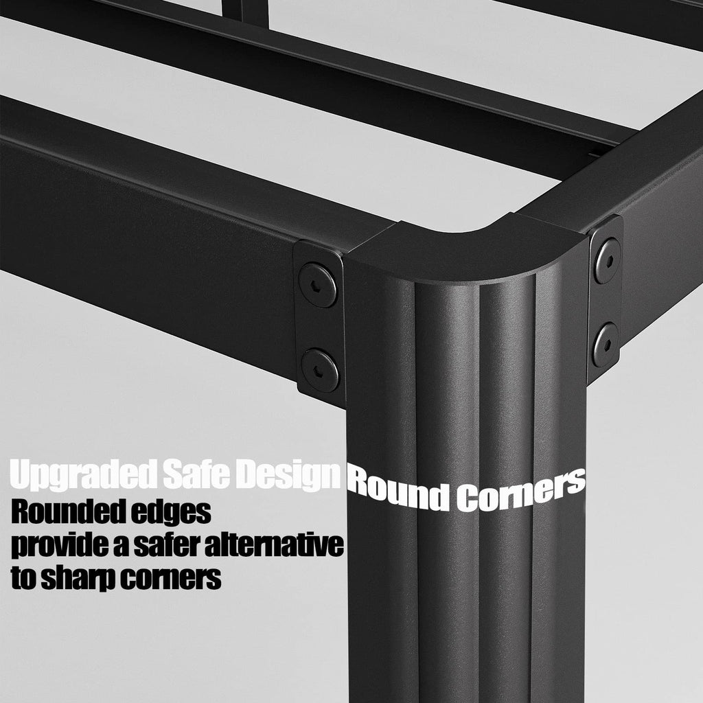 California King Heavy Duty Metal Platform Bed Frame with Round Corners D3236
