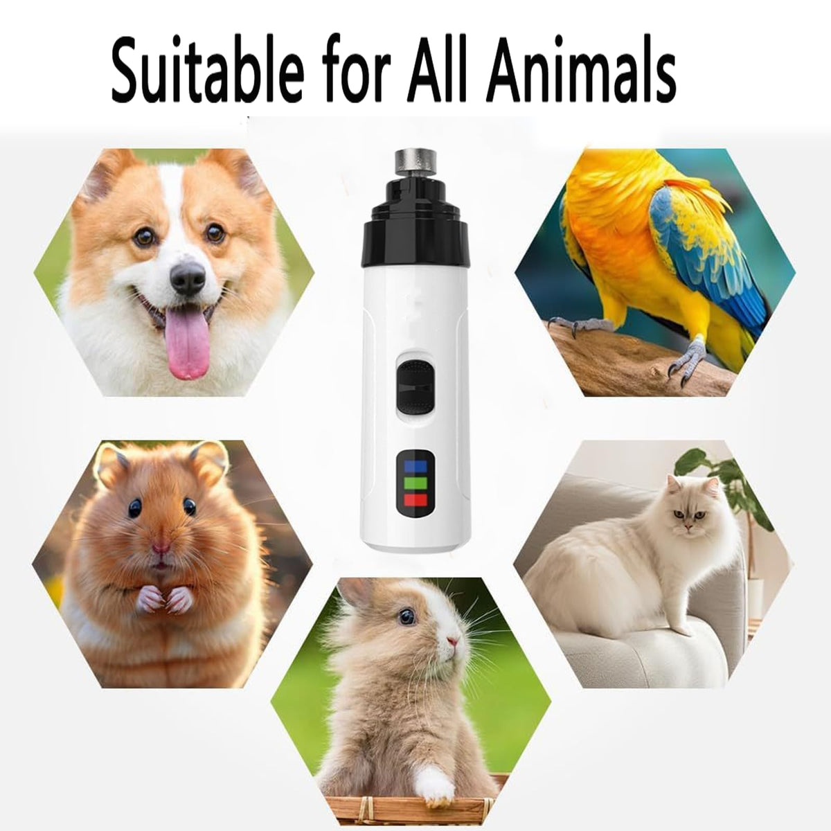 Cortador De Uñas Sin Estrés USB Rechargeable Automatic Pet Nail Trimmer U6660
