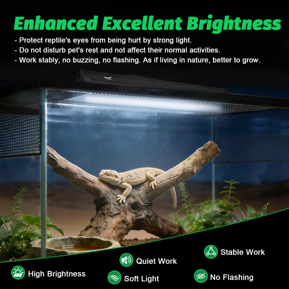 15W T8 UVB Reptile Light Fixture 18 Inch N4862