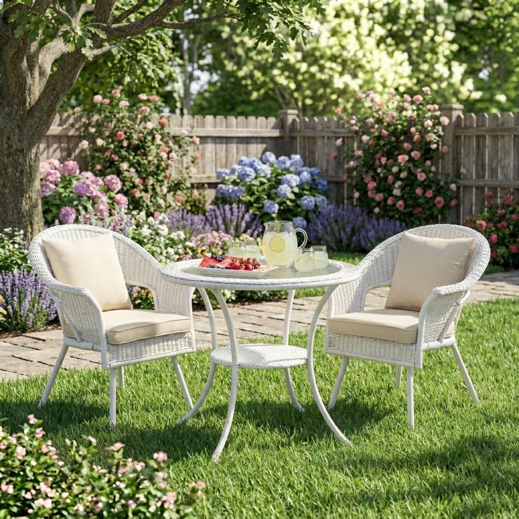 Hand-Woven Resin Wicker Stacking Chair A8432