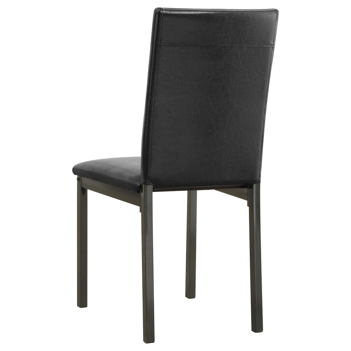 Set of 2 Faux Leather Upholstered Dining Side Chair Black and Grey B44873