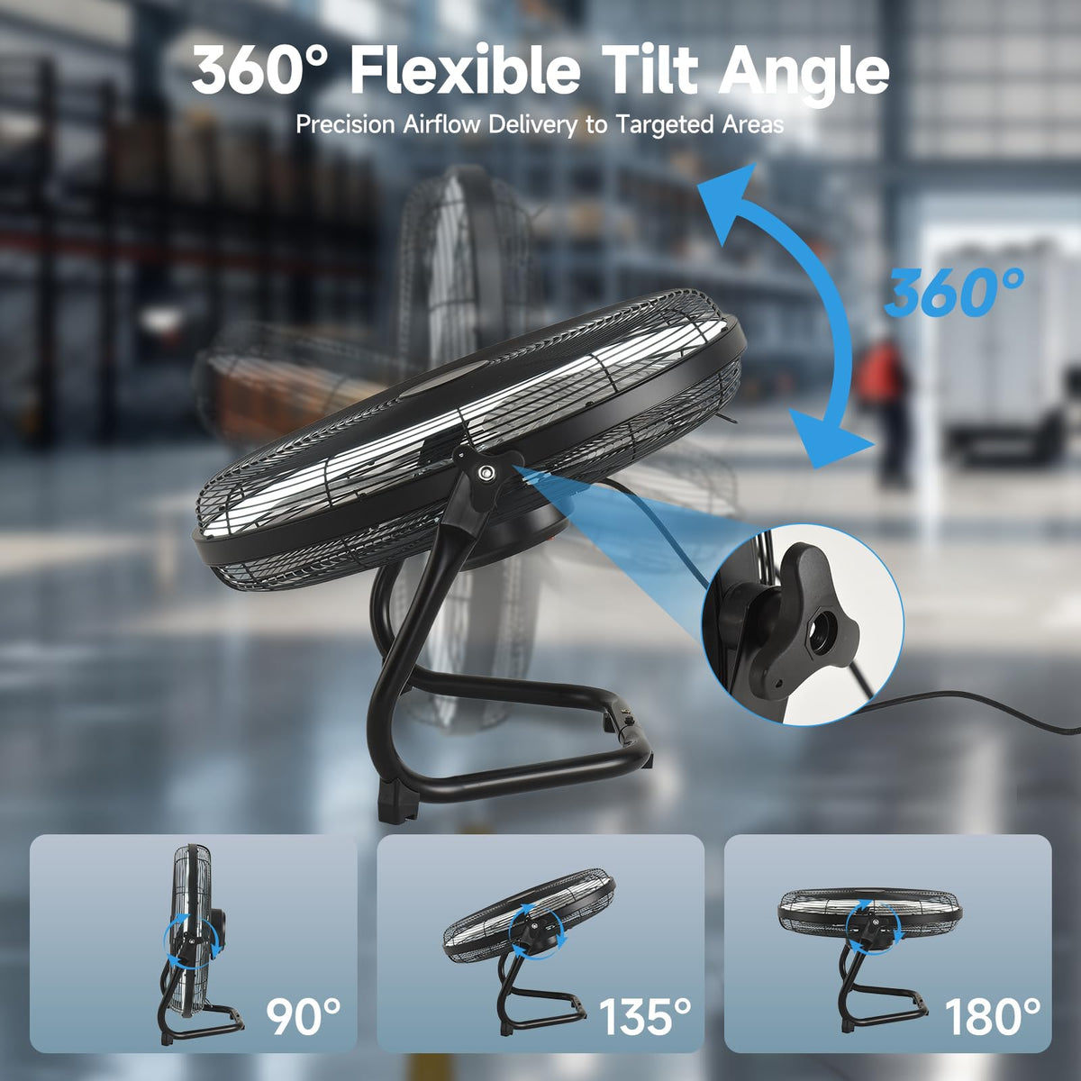 20" High Velocity Metal Floor Fan with Light X28940