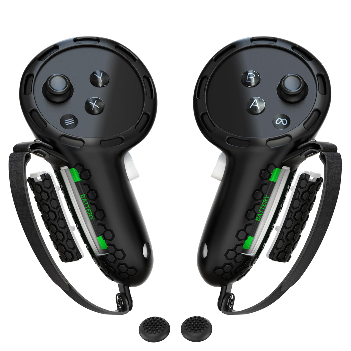 Controller Grips with Battery Opening Covers Black D639674